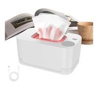 Wipe Warmer Dispenser - | Home Use Wet Wipes Warmer With Even Heating, Portable Space-Saving Diaper Heater Holder Case | For Living Room Nursery Care Use