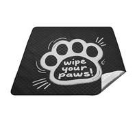 Wipe Your Paws Cartoon carino divertente gatto bianco artigli impermeabile cestino da picnic resistente all'acqua campeggio feste picnic coperte grande per outdoor persone regalo estivo manta para