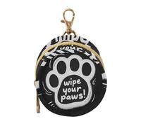 Wipe Your Paws - Custodia per ciuccio con chiusura lampo e clip a forma di artigli di gatto bianco, con chiusura lampo e clip, contenitore per oggetti per bambini