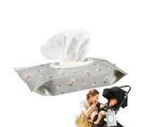 Wipes Case, Cute Travel Tissue Case, Portable Refillable Wet Wipe with Secure Seal, Reusable Airtight Storage Container for Diaper Bag, Car, Stroller, Bathroom, Baby Boy Girl