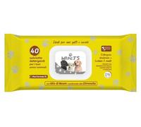 Wipets Salviettine Detergenti per Animali con Olio di Neem e Citronella - 40 Pezzi