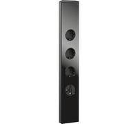 WIPO - Presa elettrica Power Eck-G Slim 3 Schuko + cavo USB, colore: Nero
