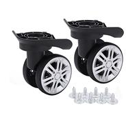 WIPPWER 1 Pair Luggage Swivel Wheels, 360 Degree Luggage Swivel Wheel Replacement, 1 Pair Luggage Replacement Wheels, Suitcase Swivel Casters Repalcement Mute Double Row Wheels