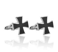 WIPPWER Black Business Cufflinks for Men Shirt Button Cuff Links Wedding Fashion Jewelry Gifts for Father