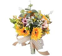 WIPPWER Bouquet da sposa Sposa Damigella d'onore Legato a Mano Fiore Sole Bouquet di Fiori Matrimoni Foto Foto Doccia Home Decor