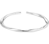 WIPPWER Braccialetti in argento, bracciali a catena, braccialetti Bracciale in argento for donna, bracciale rigido in argento sterling Bracciale rigido con amuleto aperto regolabile