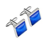 WIPPWER Cats Eye Stone Cufflinks for Mens Wedding Business Gifts Blue Cufflink Elegant Personality