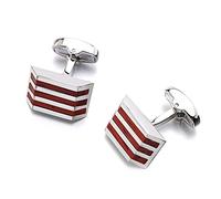 WIPPWER Cufflinks for Men Cufflinks Wedding Business Formal Cufflinks for Men Business Wedding Party(Rose Red)