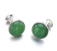 WIPPWER Cufflinks for Men Round Shape Cufflinks for Men, Business, Wedding, Party Business Wedding Party(D)