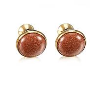 WIPPWER Cufflinks for Men Round Shape Cufflinks for Men, Business, Wedding, Party Business Wedding Party(A)