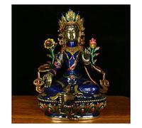 WIPPWER Decorazione Zen blu e verde statua di Buddha seduto ornamenti casa tavolo vecchio Buddha decorazione soggiorno decorazione Buddah decorazione