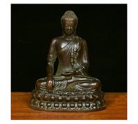 WIPPWER Decorazione zen in bronzo Sakyamuni seduto statua decorazione Buddha casa portico Buddha seduto statua decorazione Buddah decorazione