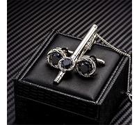 WIPPWER Jewelry Necktie Clip for Tie Pin for Mens Tie Bars Cufflinks Tie Clip Set Guests Cuff Links Buttons