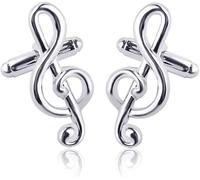 WIPPWER Mens Cufflinks Elegant Style Cuff Elegant Men's Cufflinks Button Musical Symbol Shape Men's Shirts Accessories Christmas Jewelry Gift Direct Mail Clothing Accessories