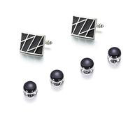 WIPPWER Metal Button Set Men's Dress Cufflinks Clothing Accessories Poly Men's Cufflinks