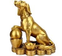 WIPPWER Weiping - Statua del Cane dello Zodiaco della Fortuna di Design Creativo Decorazione Feng Shui per la casa Statua degli Interni
