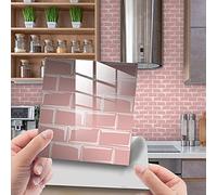 WIQUYBML 25 Adesivi per Piastrelle, Piastrelle autoadesive per pareti di Cucina e Bagno, Resistenti all'olio, Facili da Applicare e Rimuovere, per Un Pavimento Fai da Te con Motivo a Matto