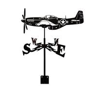 WIQUYBML Banderuola segnavento a Forma di Aereo da Caccia retrò, banderuola segnavento in Metallo, Decorazione Ornamentale per Esterni, Cortile, Giardino
