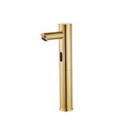 WIQUYBML Rubinetti con sensore automatico per lavandino del bagno, miscelatore touchless, rubinetto alto per lavabo in oro rosa, controllo dell'acqua calda e fredda, soluzione di lavaggio moderna