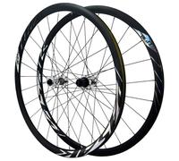 WIQUYBML Set di Ruote per Bici da Strada 700C, Cerchi in Lega a Doppia Parete, Anteriori 2 Posteriori, 4 Cuscinetti, Freno a Disco, Perno Passante, Raggi a 24 Fori, 12 velocità
