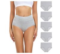 Wirarpa - Biancheria Intima da Donna a Vita Alta Mutandine in Morbido Cotone, a Copertura Completa, Confezione da 5 (Taglie Normali e Forti), XX-Large