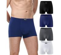 wirarpa Boxer da Uomo Confortevolezza Elasticizzato Traspirabilità Mutande Uomo Biancheria Intima Boxer in Cotone Confezione da 4 Pezzi Multicolore Taglia L