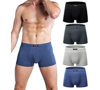 wirarpa Boxer da Uomo Intimo Microfibra Mutande Trunks Micro Modal Elasticizzati Boxer Shorts Pacco da 4 Taglia L