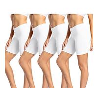 wirarpa Leggings Corti Pantaloncini Sottogonna Donna Cotone Bianco S