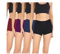 wirarpa Mutande Boxer Donna Culotte a Pantaloncino Cotone Shorts Intimo con Cavallo Cotone Pacco da 4 Nero/Blu Scuro/Viola Scuro/Rosso Taglia XL