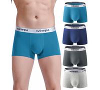 wirarpa Mutande Boxer Uomo Cotone Mutande Intimo Elasticizzato, Pacco da 4,Taglia L