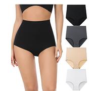 wirarpa Mutande Donna Cotone Vita Super Alta Slip Donna Mutantina Elastiche Culotte Piena Copertura Pacco da 4 Multicolor Taglia 6XL