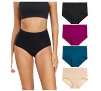 wirarpa Mutande Donna Culotte Vita Alta Slip Cotone Mutantina Elastiche Pantaloncini Post Parto, Multicolore-a6, S