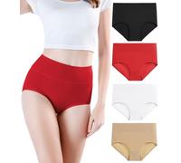 wirarpa Mutande Donna Culotte Vita Alta Slip Cotone Mutantina Elastiche Pantaloncini Post Parto Pacco da 4 Taglia 3XL