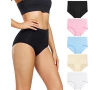 wirarpa Mutande Donna Slip Vita Alta Culotte in Cotone Pacco de 5 Taglia XXL