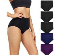 wirarpa Mutande Donna Slip Vita Alta Culotte in Cotone Pacco de 5 Taglia XXXL