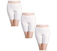wirarpa Pantaloncini Sottogonna Boxer Donna Cotone 3 Pezzi Bianca L