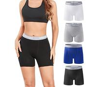 wirarpa Pantaloncini Sottogonna Donna Cotone Boxer Antisfregamento Vita Alta Mutande Shorts Elasticizzati 5,5 Pollici Inseam 4 Pezzi Multicolore Taglia S
