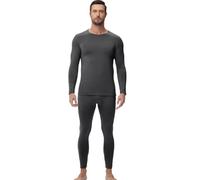 wirarpa Set Termico Uomo Foderata in Pile Leggero Maglia della Salute | Top a Maniche Lunghe e Pantaloni