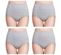 wirarpa - Slip da Donna in Cotone, a Vita Alta, Copertura Completa, Confezione Multipla - - L