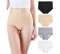 wirarpa Slip Donna Mutande Vita Alta Modal Elasticizzato Culotte Comode Pacco da 4 Multicolor Taglia XL