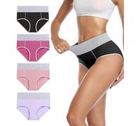wirarpa Slip Elasticizzato Mutande Donna Cotone Vita Alta Intimo Mutantina Traspirante Multicolor-A50 Taglia 4XL