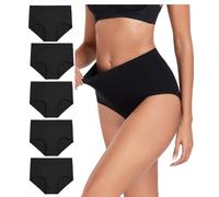 wirarpa Slip Elasticizzato Mutande Donna Cotone Vita Alta Pacco 5 3XL