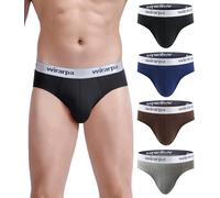 wirarpa Slip Intimo Uomo 95% Cotone Mutande Pacco da 4 Elasticizzato Underwear Uomo Taglia S