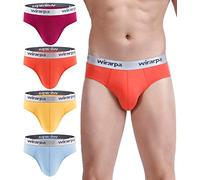 wirarpa Slip Uomo 95% Cotone Mutande Elasticizzato Underwear Multicolore L
