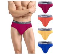 wirarpa Slip Uomo in Modale Elasticizzato Mutande Uomo Comode e Traspiranti, Senza Etichetta, 4 Paia Multicolore 2XL