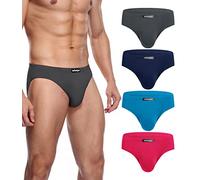 wirarpa Slip Uomo Microfibra Mutande Elastico Pacco da 4