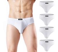 wirarpa Slip Uomo Microfibra Mutande Elastico Pacco da 4 Bianco Taglia XL