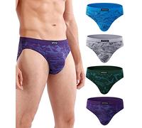 wirarpa Slip Uomo Microfibra Mutande Elastico Pacco da 4 Multicoloro Taglia L