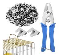 Wire Cage Clips - Pro | Buckle Pliers - Clip De Fixation Pour Cage Métallique Pince À Boucles Avec 300 Clip Outils D'Installation Pour Cages À Oiseaux Hamsters Et Volaille Performance | 2026 Pro