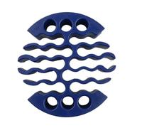 Wire Comb Management Tool - Opening Slot Low Friction Glide Channel, 76mm Diameter Cat6 Bracket Ring + 64mm Cat5 Core Guide, Industrial Grade Heat Tolerant PP Polymer Material Base - For Wire Hol